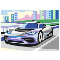 LORI Картина по номерам "Спорткар" 20 х 30 см (Ркн-075)