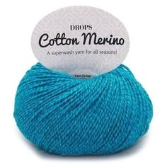 Пряжа DROPS Cotton Merino, цвет Бирюза , 4 мотка