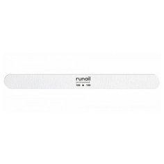 RUNAIL RuNail, пилка для ногтей (белая, закругленная, 180/180)