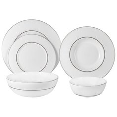 Обеденный сервиз Naomi "Миллениум" 21 предмет на 6 персон, костяной фарфор (NG-I180902B-21D)