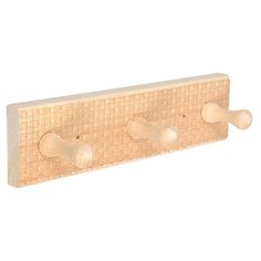 Вешалка 3х рожковая с орнаментом Банные штучки Рогожка 25х65х75 см (33421)