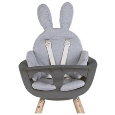 Стульчик для кормления Childhome Evolu 2 с подушкой, natural/anthracite/rabbit grey