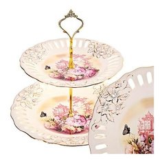 Конфетница 2-ярусная фарфор Loraine 28741 KSMB-28741