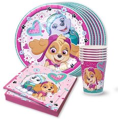 Набор для праздника Щенячий патруль № 6 (для девочек) ( стаканы,тарелки,салфетки) ND Play