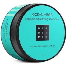 BEAUTIFIC Шампунь-скраб для кожи головы Ocean Vibes с морской солью, маслом арганы и витамином B3, 250 мл