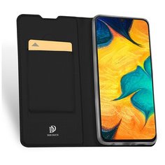 Магнитный флип чехол-книжка для Samsung Galaxy A52 с функцией подставки и с отсеком для карт черный 100gadgets