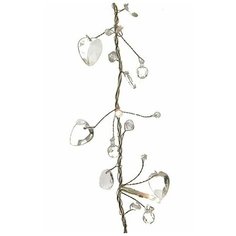 Гирлянда бриллиантовые сердечки, 1.8+3 м, 30 теплых белых LED-огней, Kaemingk