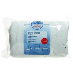 Снежное покрывало серебряные звёздочки, белое с серебряным глиттером, полиэстер, 250х100 см, Kaemingk