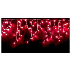 Электрогирлянда сосульки 120 красных LED огней, коннектор, 3х0,4 м, прозрачный провод, царь елка