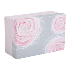 Коробка подарочная Дарите счастье Цветы 27 х 17,5 х 9,5 см серый/розовый