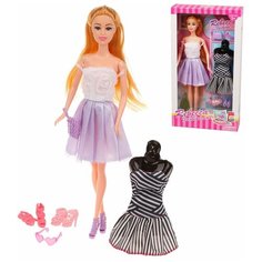Кукла Наша Игрушка "Модница", 29 см, 7 предметов
