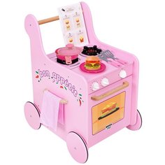 Игровой центр деревянная кухня детская игровая для девочек Мега Тойс Grill Master игровой комплекс / ходунки детские / каталка детская с ручкой / тележка детская