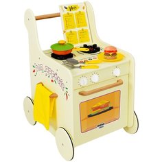 Игровой центр деревянная кухня детская игровая для девочек и мальчиков Мега Тойс Grill Master игровой комплекс / ходунки детские / каталка детская с ручкой / тележка детская