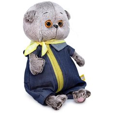 Мягкая игрушка Basic&Co Басик baby в джинсовом комбинезоне 20 см Basik&Co