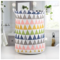 Корзина универсальная Доляна "Цветные треугольники", 35*35*45 см
