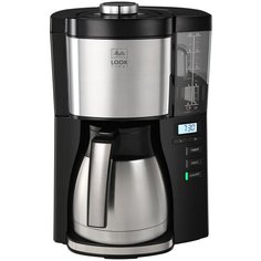 Кофеварка капельная Melitta Look V Therm Timer 1000Вт черныйнержавеющая сталь