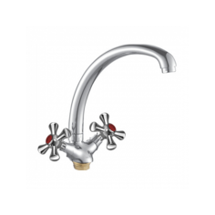 Смеситель для кухни Oute T58, T5813BA-8, высокий излив, латунь, керамическая кран-букса, хром