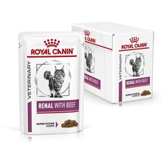 Royal Canin Renal влажный корм для кошек при почечной недостаточности, говядина 85г 12 шт