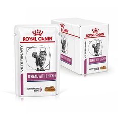 Royal Canin Renal влажный корм для кошек при почечной недостаточности, соус цыпленок 85 г 12 шт