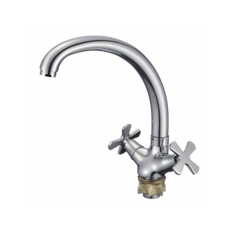 Смеситель для кухни Oute T255, T25513BA-8, высокий излив, керамическая кран-букса, гайка, хром