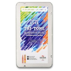 Карандаши цветные Koh-I-Noor Tri-Tone 3442 3442N12003PLRU круглые дерево 12цв. натур. цвет корпуса многоцветные