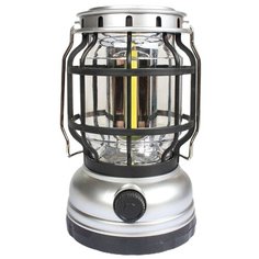 Фонарь светодиодный аккумуляторный USB 1490 кемпинговый с диммером и солнечной батареей Police