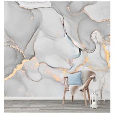 M03203 Фотообои Флизелиновые с виниловым покрытием 3Д "Мрамор" 300х270 см Barton Wallpapers