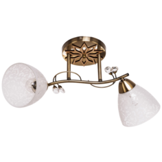 Люстра ЭкономСвет "1545YX/2". Античная бронза+коричневый