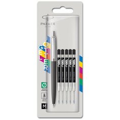 Набор Parker Jotter Original BTS 2141129 черный ручка гелевая M в компл.стержень с черными чернилами 5шт блистер