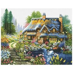 Набор Домик у пруда вышивка крестом 48х59 Белоснежка 4052-14