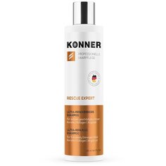 KONNER Шампунь RESCUE EXPERT для поврежденных волос, восстановление с кератином, коллагеном, арганой, 250мл
