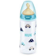 NUK First Choice Plus Бутылочка с соской из латекса - На машине, отверстие "М", размер 1, (300 мл)