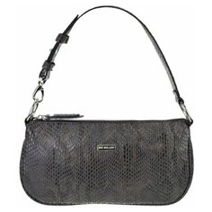 Сумка женская BB1 из натуральной кожи, багет, коричневый питон