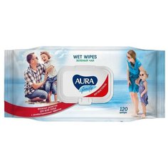 Салфетки влажные Aura Family, антибактериальные, 120шт.