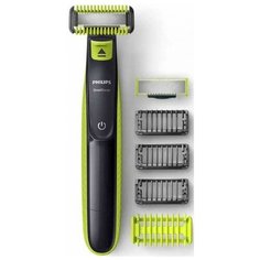 Триммер Philips OneBlade QP2620/20, черный/зеленый лайм