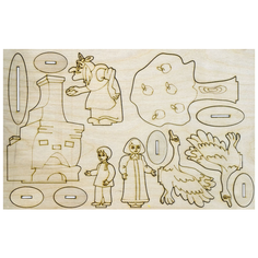 Грат Игра раскраска Сказочный театр Гуси лебеди (85082014)