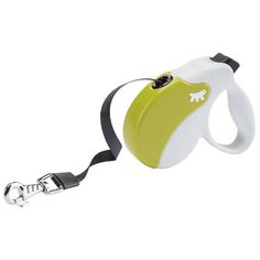 Поводок-рулетка для собак Ferplast Amigo tape S белый / зеленый 5 м