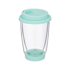 Стакан С двойными стенками "DOUBLE-WALL" 380 МЛ. С силик.крышкой ДИА=9,5СМ В=14СМ 250-150 Lefard