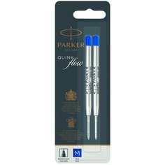 Стержень шариковый Parker QuinkFlow Z08 1950373 M 1мм синие чернила блистер 2шт