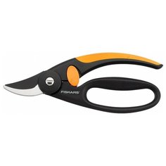 Секатор плоскостной Fiskars P44 черныйоранжевый 1001534