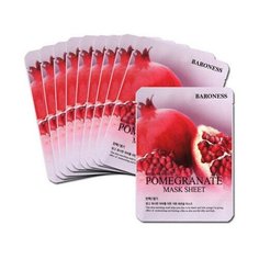 Тканевая маска "Baroness", с экстрактом граната, Airlaid Face Mask POMEGRANATE, 21 гр. 936064