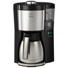 Кофеварка капельная Melitta Look V Therm Perfection 1000Вт черныйнержавеющая сталь