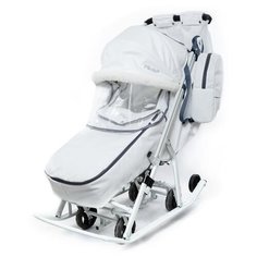 Санки-коляска Pikate Арктик (белый)