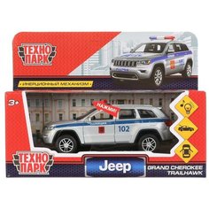 Машина металлическая свет-звук "jeep grand cherokee полиция" 12см, Технопарк