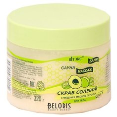 Витэкс скраб солевой с Медом и масл. персика д/тела 320гр 1/14 t Viteks
