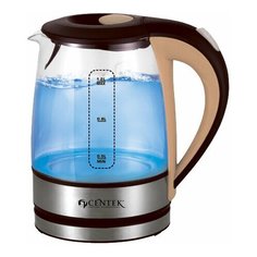 Чайник CENTEK CT-0047, silver/brown