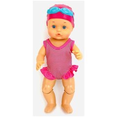 Интерактивный пупс плавающий в воде Swimming Doll 8628, для ванны, 34 см, водонепроницаемая кукла для плавания, детская игрушка для девочек, электрическая, подвижная Play Smart