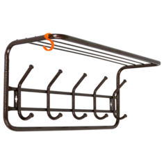 ВСП 6 М Вешалка с полкой 60 см, с 5-ю крючками, настенная, цвет медный "Антик" ЗМИ