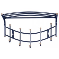 Вешалка настенная HAUSHALT сапфир 5 крючков с полкой для размещения верхней одежды и головных уборов