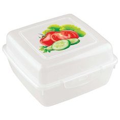 Phibo Контейнер для продуктов с декором 1 л, 14x14 см, бесцветный